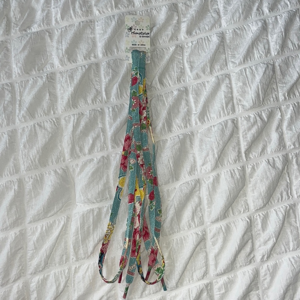 japanese floral patterned shoe laces